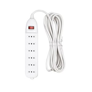 Alargador Múltiple Zapatilla 6 Tomas Blanco 2P+T 1.5Mts RIO