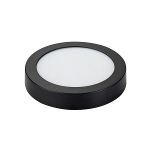 PANEL SOBREPUESTO PRO NEGRO REDONDO 24W FRIO 6000K