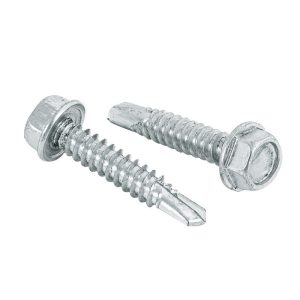 Tornillo Hexagonal Punta Broca sin Golilla Zincada
