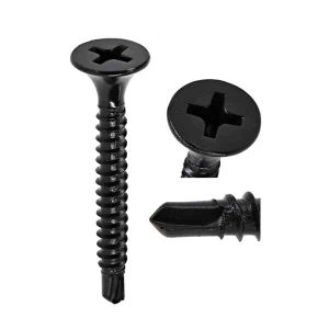 Tornillo para Volcanita Punta Broca Fosfatizada Negra